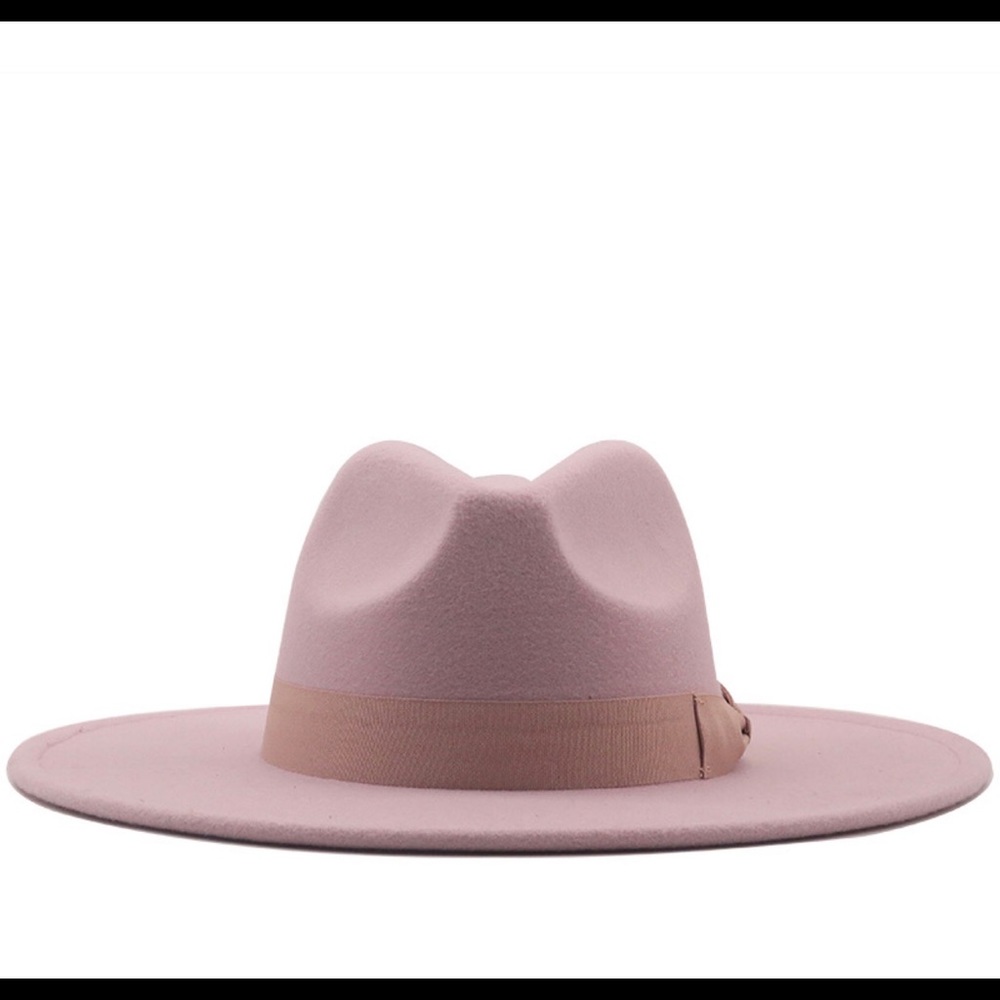 Purple Fedora wide brim ribbon adjustable hat - Picture 6 of 14